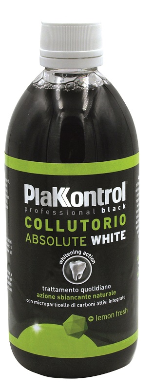 PLAKKONTROL ABSOLUTE WHITE COLLUTORIO BLACK 500 ML - Farmaciapacini.it