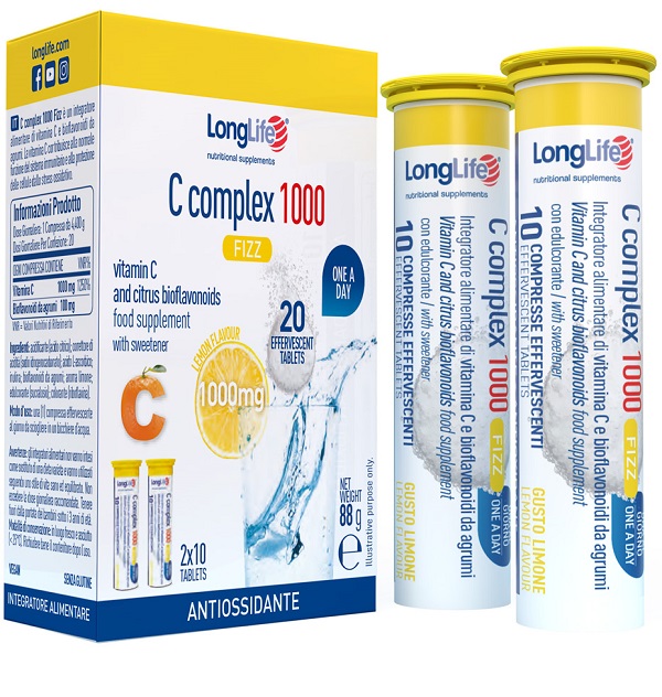 LONGLIFE C COMPLEX 1000 FIZZ 20 COMPRESSE EFFERVESCENTI - Farmaciapacini.it