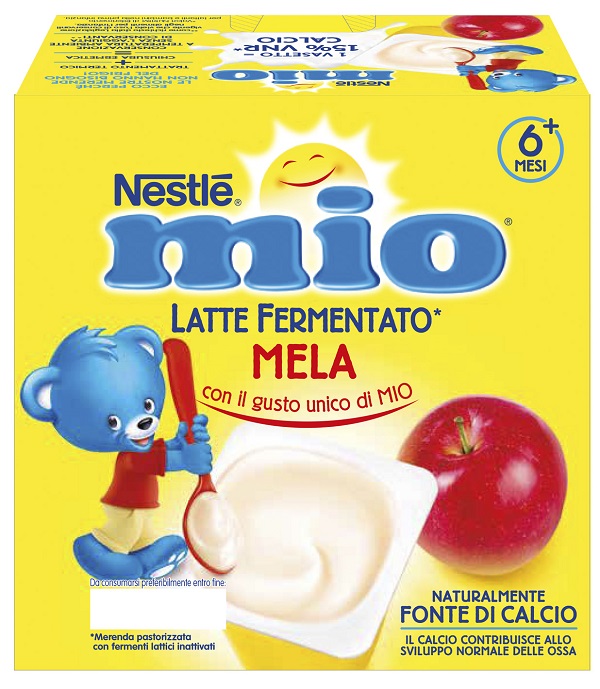 MIO MERENDA LATTE FERMENTATO MELA 4 PEZZI DA 100 G - Farmaciapacini.it