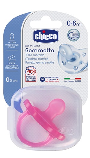 CHICCO GOMMOTTO IN SILICONE GIRL 0-6 MESI 1 PEZZO - Farmaciapacini.it