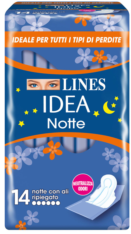 LINES IDEA NOTTE CON ALI RIPIEGATE 14 PEZZI - Farmaciapacini.it