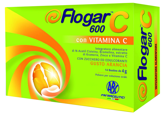 FLOGAR  C 600 CON VITAMINA C 14 BUSTINE GUSTO ARANCIA - Farmaciapacini.it
