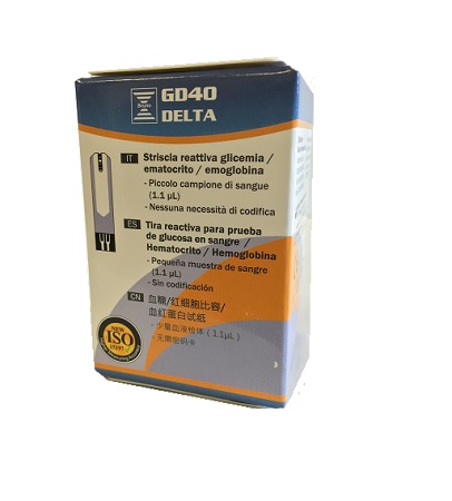 STRISCE MISURAZIONE GLICEMIA BRUNO GD40 DELTA 25 PEZZI - Farmaciapacini.it