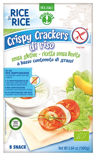 RICE&RICE CRISPY CRACKERS 100% RISO 160 G SENZA LIEVITO - Farmaciapacini.it