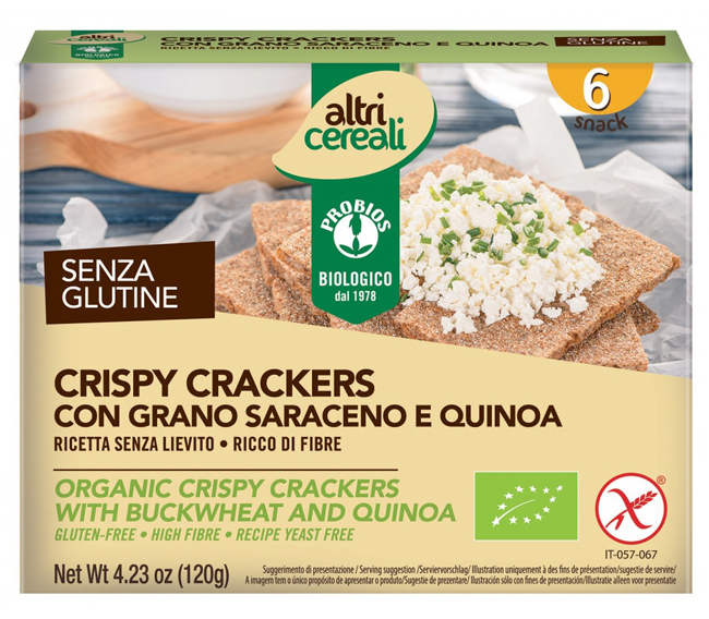 ALTRICEREALI CRISPY GRANO SARACENO SENZA LIEVITO 180 G - Farmaciapacini.it