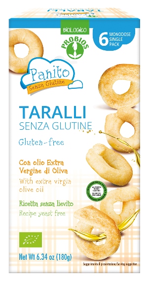 PANITO TARALLI SENZA GLUTINE E SENZA LIEVITO 180 G - Farmaciapacini.it