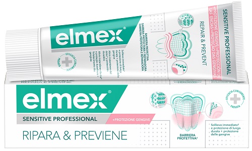 DENTIFRICIO ELMEX SENSITIVE RIPARA & PREVIENE 75 ML - Farmaciapacini.it