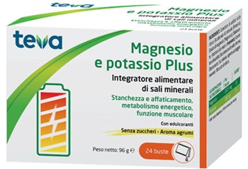 MAGNESIO POTASSIO PLUS TEVA 24 BUSTINE SENZA ZUCCHERI AROMA AGRUMI - Farmaciapacini.it