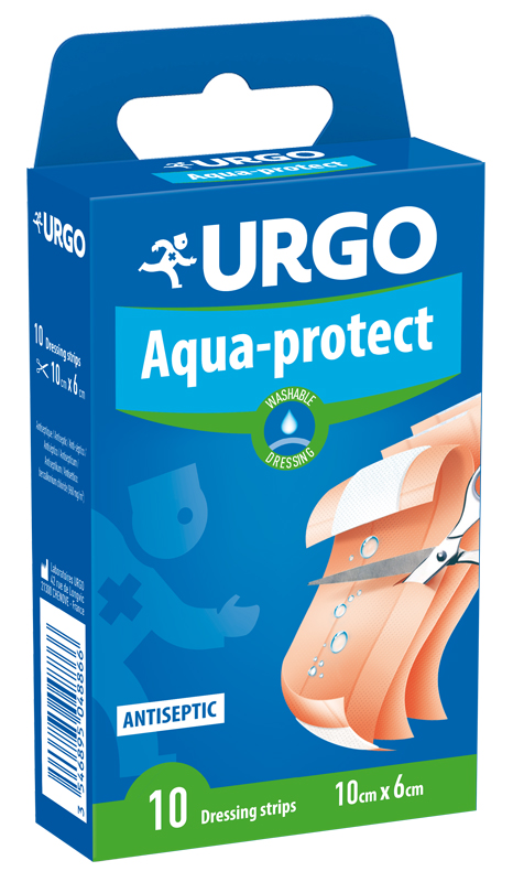 BENDA LAVABILE DA TAGLIARE URGO AQUA PROTECT 10 X 6 CM 10 PEZZI - Farmaciapacini.it