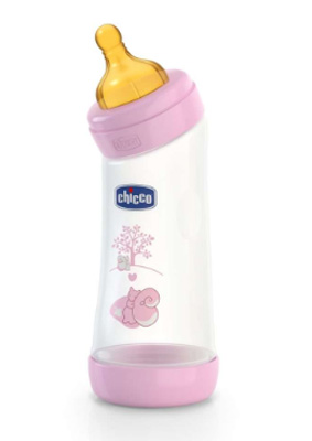 CHICCO BIBERON WELL BEING ANGOLATO IN POLIPROPILENE GIRL DA 250 ML NORMAL LATTICE - Farmaciapacini.it