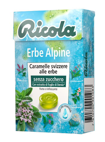 RICOLA ERBE ALPINE SENZA ZUCCHERO 50 G - Farmaciapacini.it