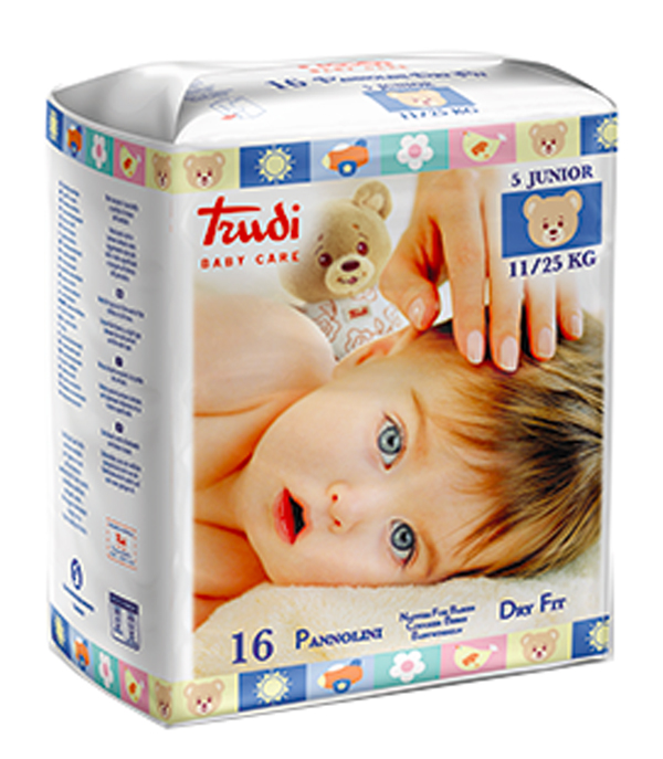 TRUDI BABY CARE PANNOLINO DRY FIT JUNIOR 11/25 KG 16 PEZZI - Farmaciapacini.it