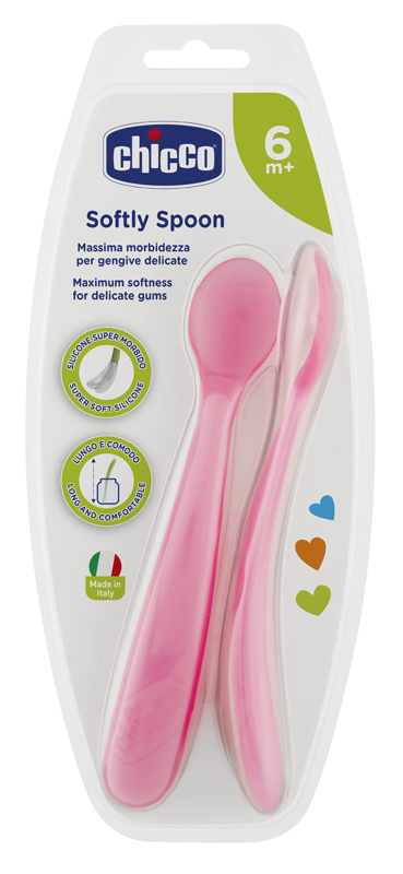 CHICCO CUCCHIAIO SILICONE FEMMINILE BI PACK 6M+ - Farmaciapacini.it