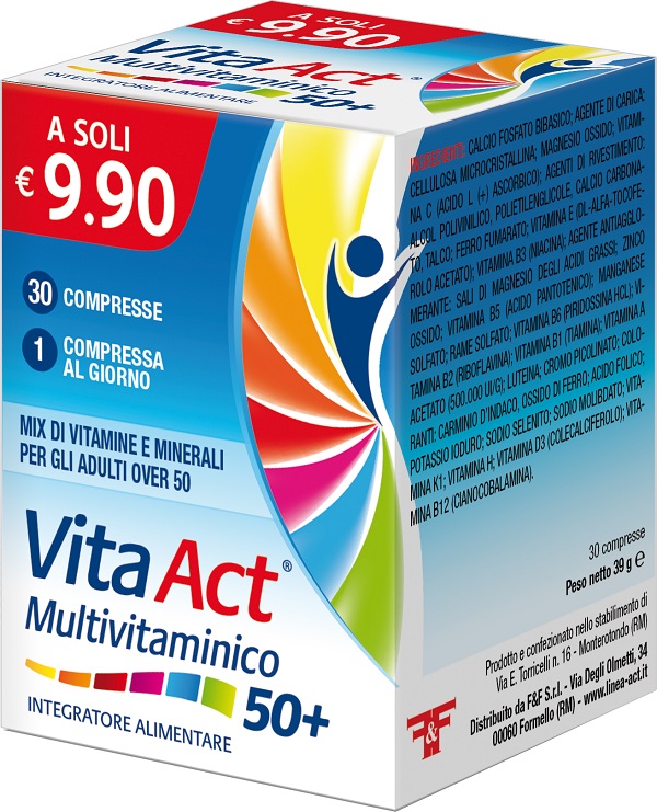VITA ACT 50+ MULTIVITAMINICO 30 COMPRESSE - Farmaciapacini.it