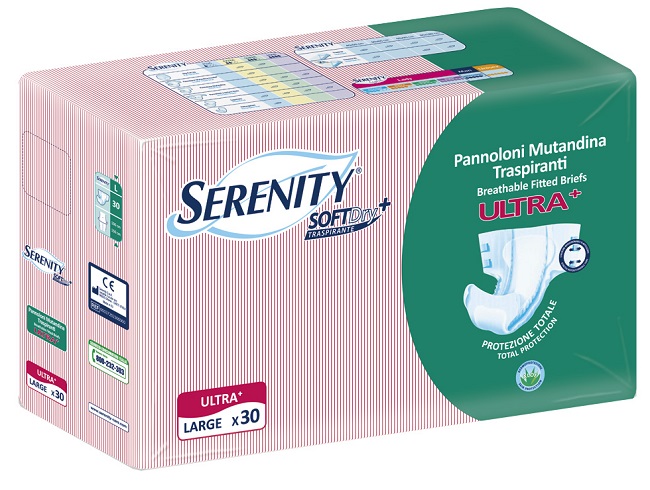 PANNOLONE A MUTANDINA SERENITY FITTED ULTRA + ALOE L 30 PEZZI - Farmaciapacini.it
