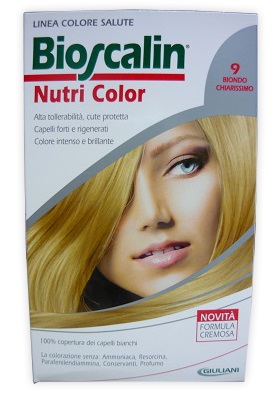BIOSCALIN NUTRI COLOR 9 BIONDO CHIARISSIMO SINCROB 124 ML - Farmaciapacini.it