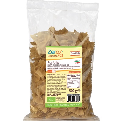 ZER% GLUTINE FARFALLE DI RISO INTEGRALE BIO 500 G - Farmaciapacini.it