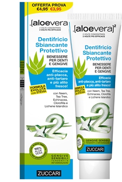 ALOEVERA2 DENTIFRICIO SBIANCANTE PROTETTIVO CON STEVIA 100 ML - Farmaciapacini.it