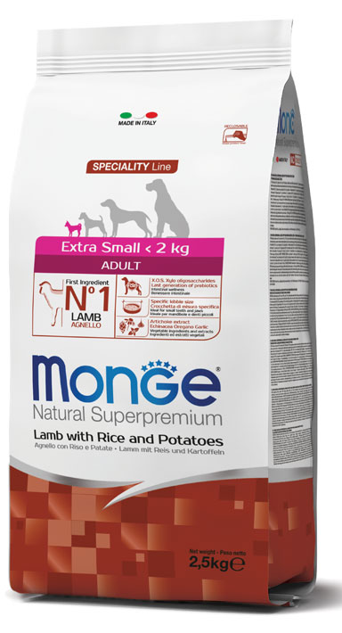MONGE EXTRA SMALL ADULT AGNELLO RISO & PATATE 800 G - Farmaciapacini.it