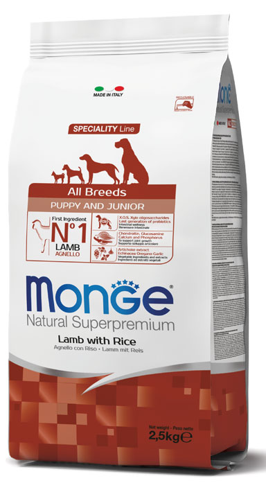 MONGE ALL BREEDS PUPPY AGNELLO & RISO 2500 G - Farmaciapacini.it