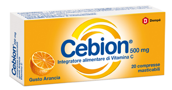 CEBION MASTICABILE ARANCIA VITAMINA C 500 MG 20 COMPRESSE - Farmaciapacini.it