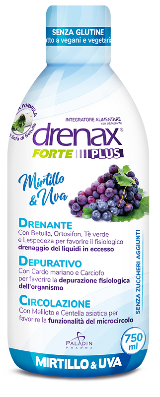 DRENAX FORTE PLUS ORIGINALE CON MIRTILLO E UVA 750 ML - Farmaciapacini.it