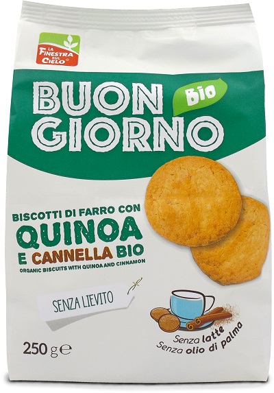BUONGIORNOBIO BISCOTTI CON QUINOA E CANNELLA SENZA LIEVITO - Farmaciapacini.it