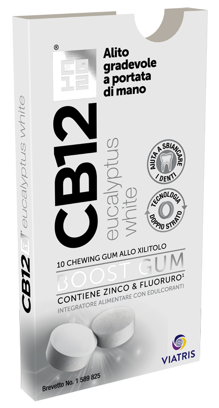 CB12 BOOST EUCALYPTUS WHITE 10 CHEWING GUM - Farmaciapacini.it