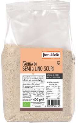 FARINA DI SEMI DI LINO SCURI BIO 400 G - Farmaciapacini.it