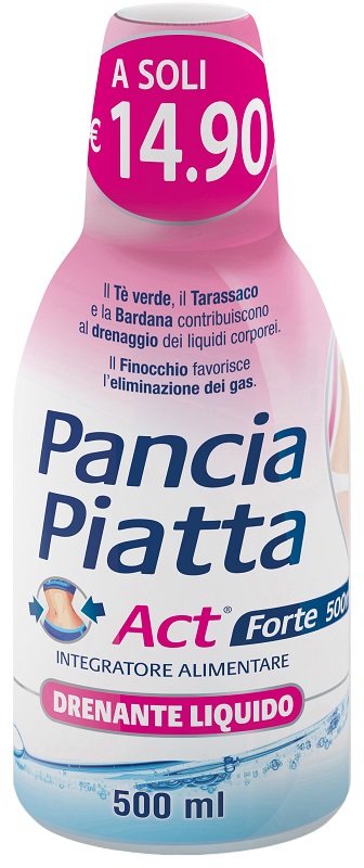 PANCIA PIATTA ACT FORTE DRENANTE LIQUIDO 500 ML - Farmaciapacini.it