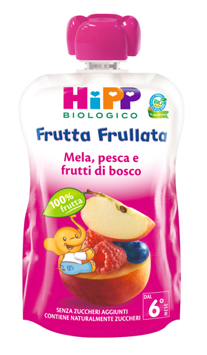 HIPP BIO FRUTTA FRULLATA MELA PESCA FRUTTI DI BOSCO 90 G - Farmaciapacini.it
