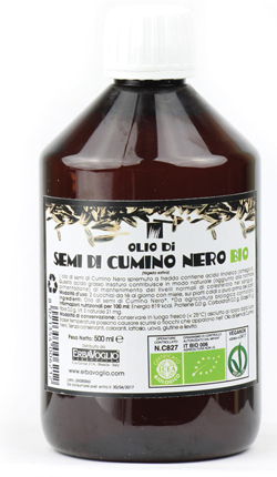 OLIO DI SEMI DI CUMINO NERO BIO 500 ML - Farmaciapacini.it
