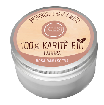 GESTI 100% KARITE' BIO 10 ML ROSA DAMASCENA LABBRA - Farmaciapacini.it