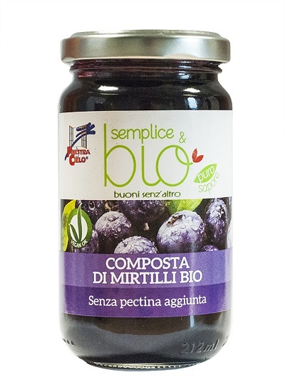 SEMPLICE&BIO COMPOSTA DI MIRTILLI SENZA PECTINA 220 G - Farmaciapacini.it