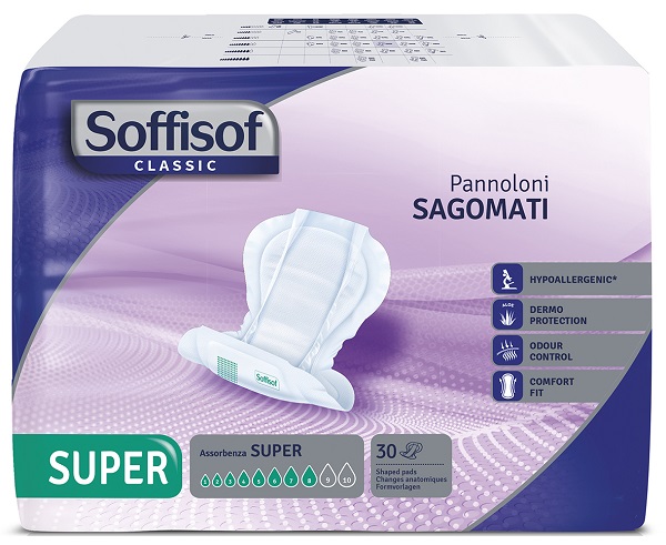 PANNOLONE SOFFISOF CLASSIC SAGOMATO SUPER 30 PEZZI - Farmaciapacini.it