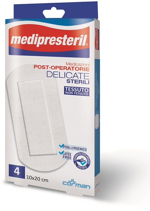 MEDIPRESTERIL MEDICAZIONI POST OPERATORIE DELICATE 10 X 20 4 PEZZI - Farmaciapacini.it
