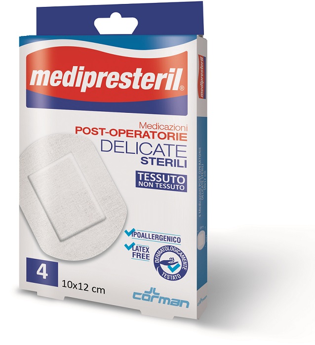 MEDIPRESTERIL MEDICAZIONI POST OPERATORIE DELICATE 10 X 12 4 PEZZI - Farmaciapacini.it