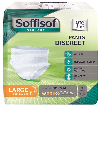 PANNOLONE SOFFISOF AIR DRY PANTS DISCREET LARGE 7 PEZZI - Farmaciapacini.it