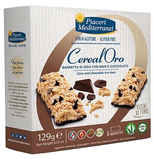 PIACERI MEDITERRANEI BARRETTA DI RISO CON MAIS E CIOCCOLATO 129 G - Farmaciapacini.it