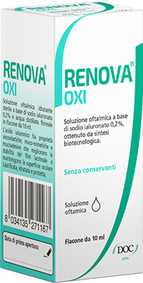 RENOVA OXI COLLIRIO SOLUZIONE OFTALMICA A BASE DI ACIDO IALURONICO 0,2% FLACONE DA 10 ML - Farmaciapacini.it
