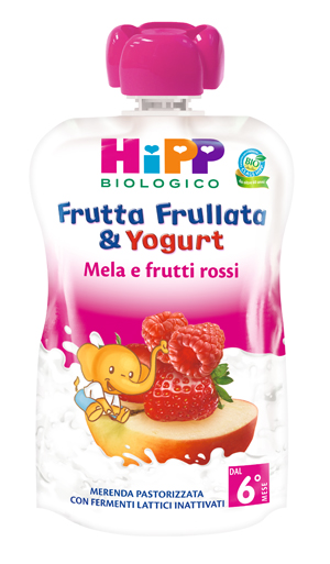HIPP BIO FRUTTA FRULLATA YOGURT MELA FRUTTI ROSSI 90 G - Farmaciapacini.it
