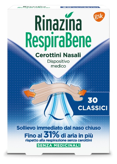 RINAZINA RESPIRABENE CEROTTI NASALI CLASSICI CARTON 30 PEZZI - Farmaciapacini.it