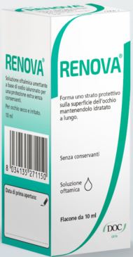RENOVA COLLIRIO SOSTITUTO LACRIMALE A BASE DI ACIDO IALURONICO 0,4% FLACONE DA 10 ML SENZA CONSERVANTI - Farmaciapacini.it