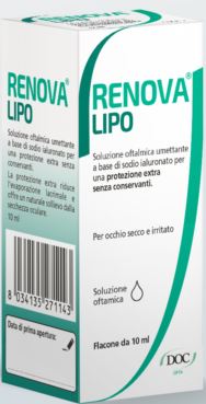 RENOVA COLLIRIO SOSTITUTO LACRIMALE A BASE DI ACIDO IALURONICO 0,4% E LIPIDI FLACONE DA 10 ML SENZA CONSERVANTI - Farmaciapacini.it
