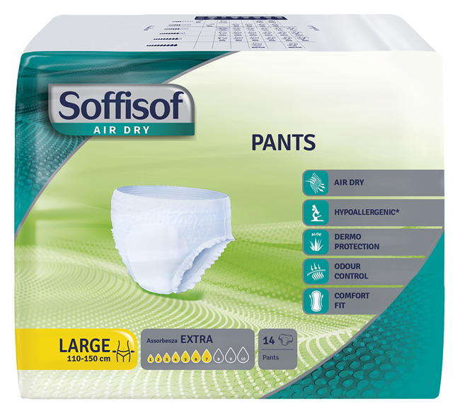 PANNOLONE PULL IP SOFFISOF AIR DRY EXTRA TAGLIA LARGE 14 PEZZI - Farmaciapacini.it