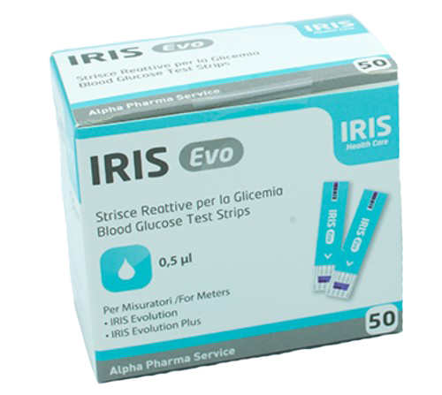 STRISCE MISURAZIONE GLICEMIA IRIS EVO 50 PEZZI - Farmaciapacini.it