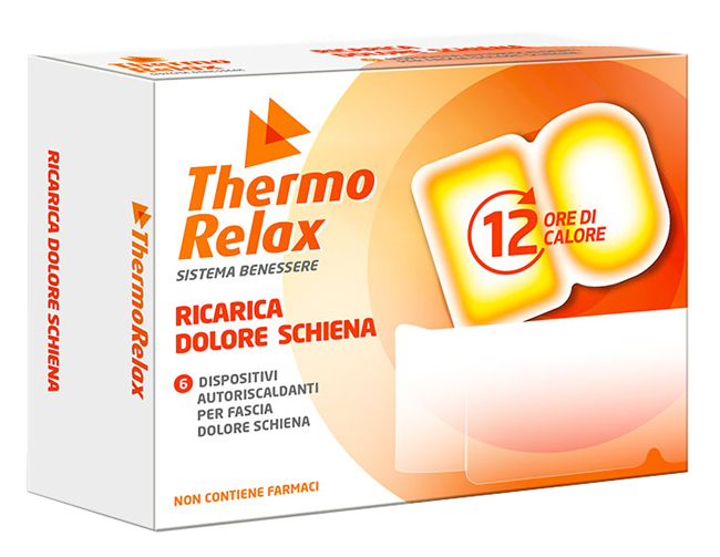 THERMORELAX RICARICA PER FASCIA DOLORE LOMBARE 6 DISPOSITIVI AUTORISCALDANTI - Farmaciapacini.it