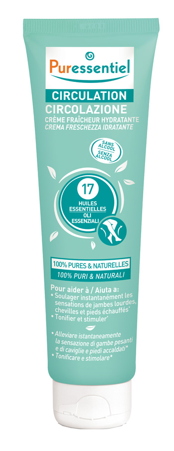 PURESSENTIEL CREMA CIRCOLAZIONE FRESCHEZZA IDRATANTE GAMBE EI STANCHI 100 ML - Farmaciapacini.it