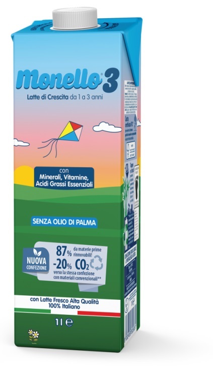 MONELLO 3 FORMULA PER LA CRESCITA A BASE DI LATTE PER BAMBINI DA 1 A 3 ANNI LIQUIDO 1 LITRO - Farmaciapacini.it
