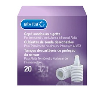 ALVITA COPRI SONDA USA E GETTA PER TERMOMETRO AD INFRAROSSI 20 PEZZI - Farmaciapacini.it